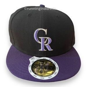 New Colorado Rockies On-Field New Era 5950 Fitted Hat Size 6 5/8 53 CM